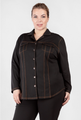 Блузка-жакет (BL59006BLK01S) (ARTESSA) — размеры 64-66