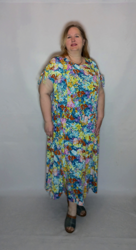 Платье трикотажное "Вальс"( цвет 8) (Smart-Woman, Россия) — размеры 64-66, 68-70, 72-74, 76-78, 84-86