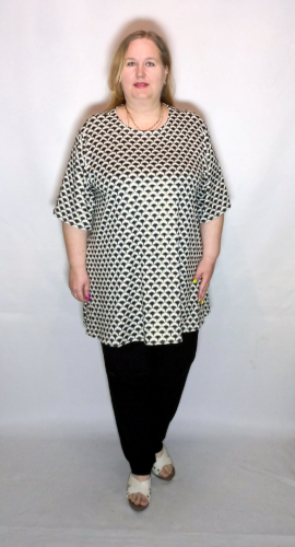 Туника "Классика лето" ( чешуйки бежевые) (Smart-Woman, Россия) — размеры 64-66, 68-70, 72-74, 76-78, 80-82